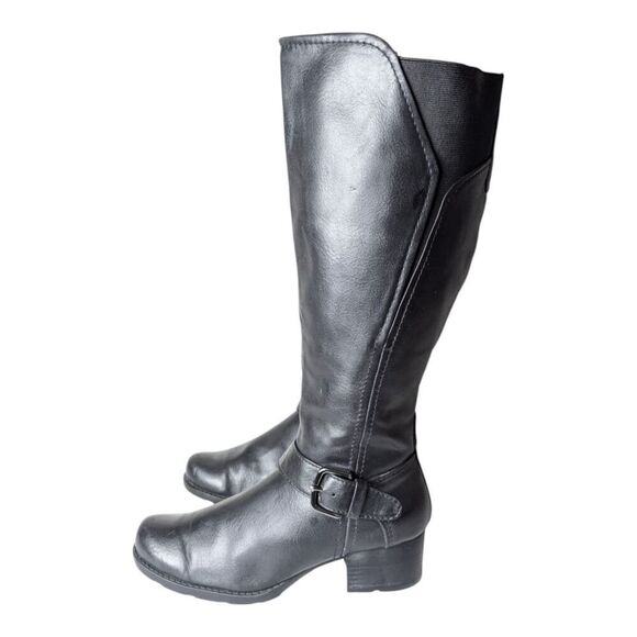 BARETRAPS Sasson Tall Black Leather Riding Boot Size 9M-WC - Picture 3 of 9